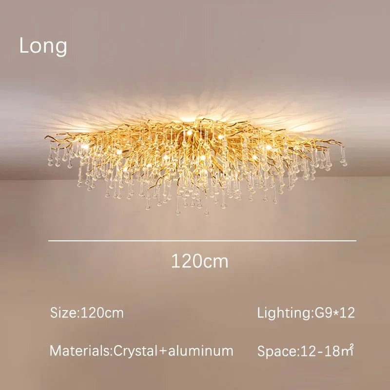 Rectangle Luxury Gold Crystal Chandelier For Dining Living Room Lobby Kitchen Table Modern Lurxy Gold Crystal Celling Chandelier