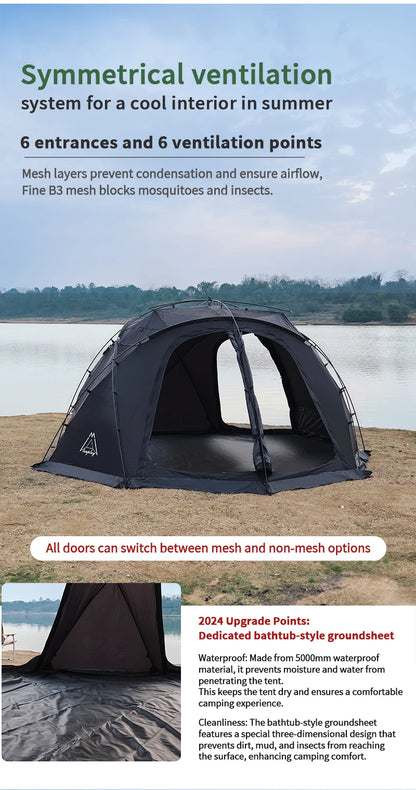 Luxury 6m Geodesic Dome Tent with Custom Logo Connectable Oxford PVC Fabric Aluminum Pole for Outdoor Family Events Hotel Use