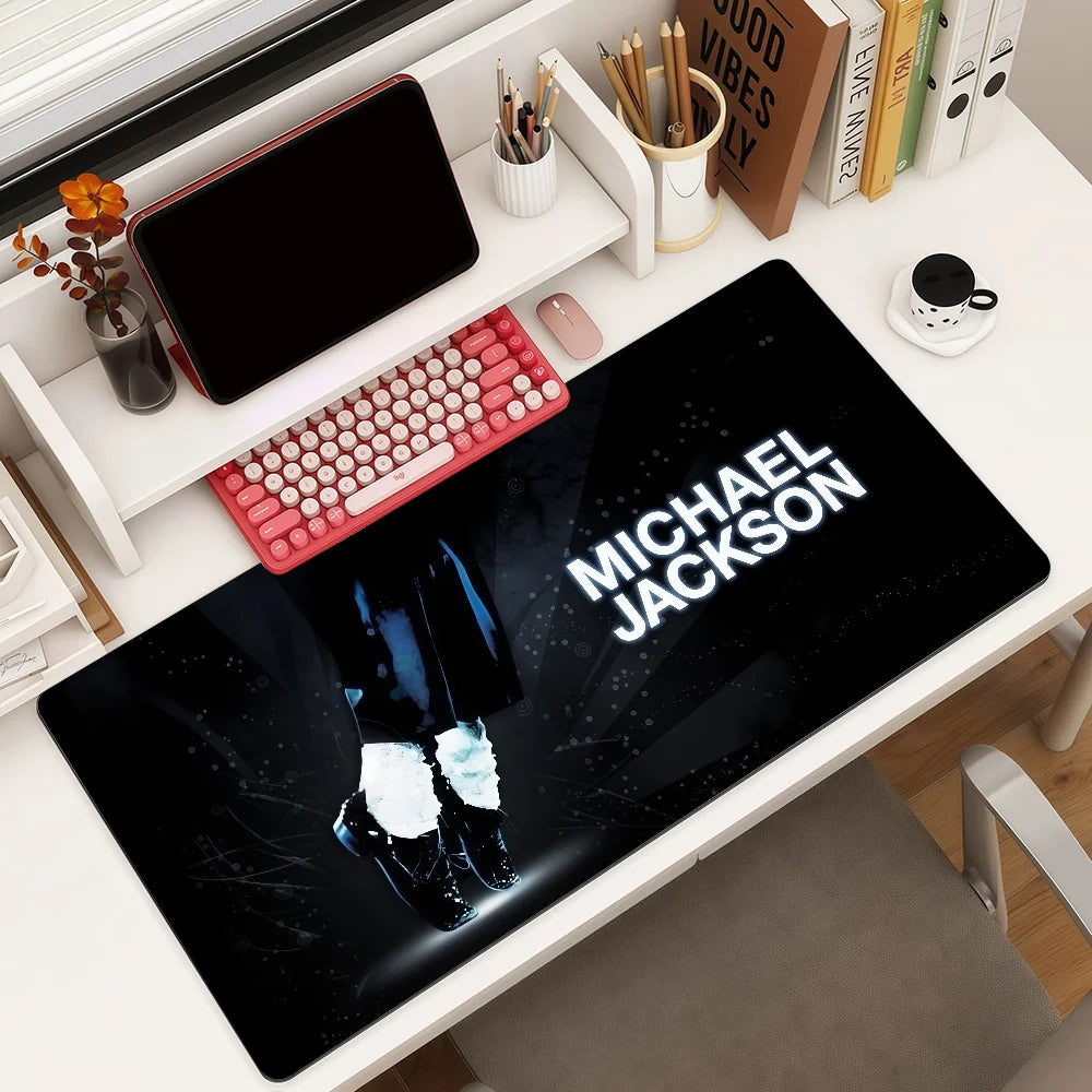American singer M-Michael J-Jackson Mouse Pad Square Office Gaming Desk Mat Waterproof Non-Slip Rubber Decorative