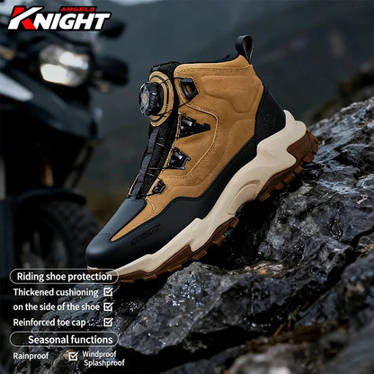 Motorcycle Boots Men Breathable Anti Slip Wear-resistant Riders Boots Outdoor Off-road Motocross Shoes﻿﻿