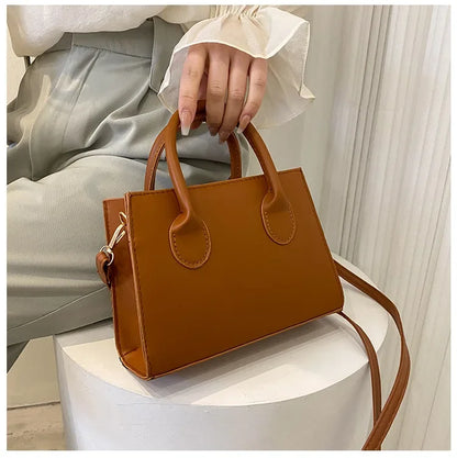 Minimalist Black Small Square Bag All-Match Top Handle Purse Classic Shoulder Bag for Work Women Handbags Crossbody Bags Purse