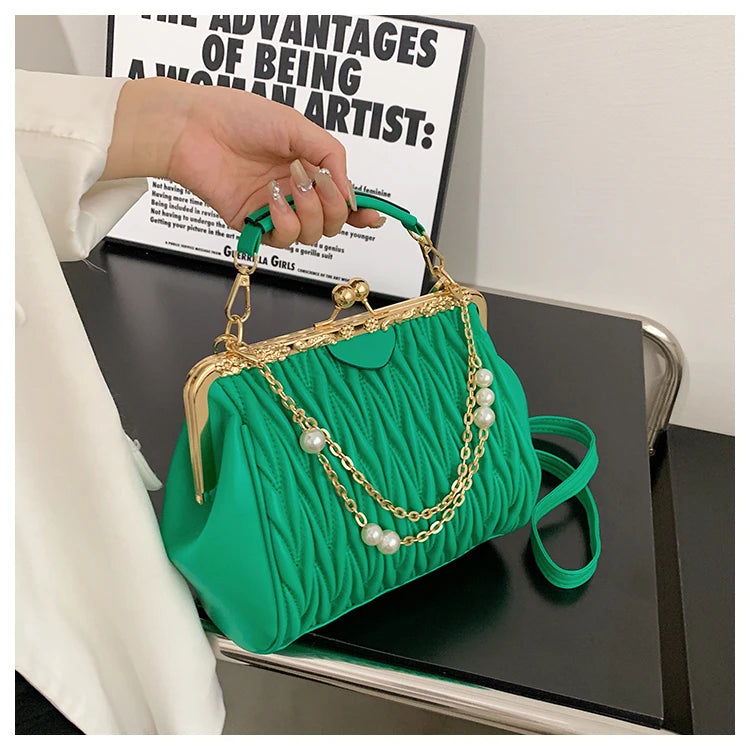 New Summer Women's Shoulder Bag Thick chain Handbag Sense of luxury Ladies Clouds Crossbody Messenger Bags Designer PU Women Bag