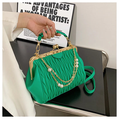 New Summer Women's Shoulder Bag Thick chain Handbag Sense of luxury Ladies Clouds Crossbody Messenger Bags Designer PU Women Bag