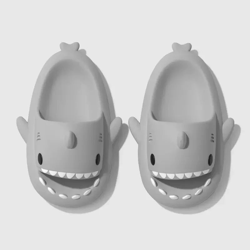 Men Shark Slippers Summer Women Slides Home Bathroom Flip Flops Couples Soft Anti-Skid Shoes Adults Outdoor Cute Beach Sandals