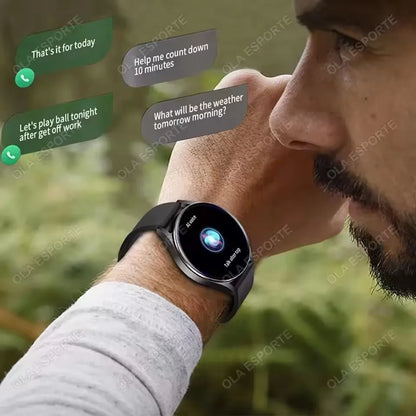 Smart Watch 1.77inch HD AMOLED Screen Bluetooth Call Health Monitor Smartwatch Men Women Fitness Sports Watches For Android IOS