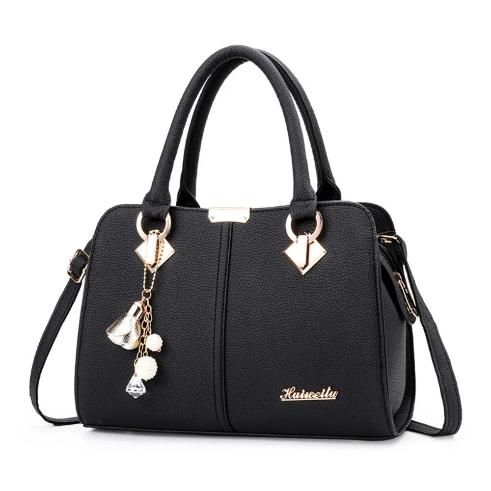 Fashion PU Leather Ladies Hand Bags Large Capacity Casual Versatile Hand-Held Shoulder Bag Messenger Bags Women