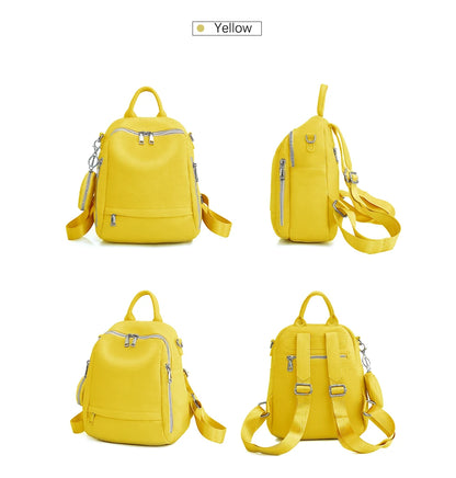Zency Women's Genuine Leather Backpack High-Quality School Bag Travel Female Shopper Shoulder Satchel Rucksack Commuter