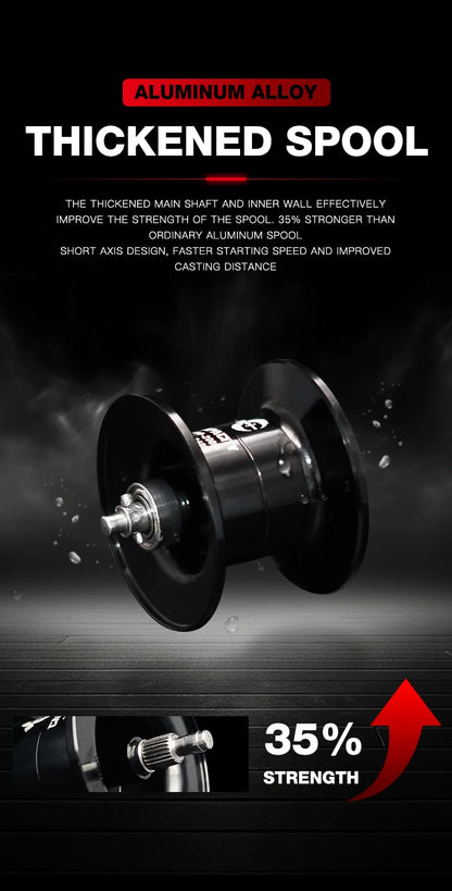 Seasir Commando Power Baitcaster Reel High Speed Gear Ratio 7.1:1  Drag 9kg New Generation Drag Clicker Fresh Saltwater Fishing