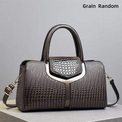 Fashionable Ladies Handbag Soft PU Leather Polyester Lining Zipper Closure Shoulder Bag Essential for Commuting Mothers Day Gift