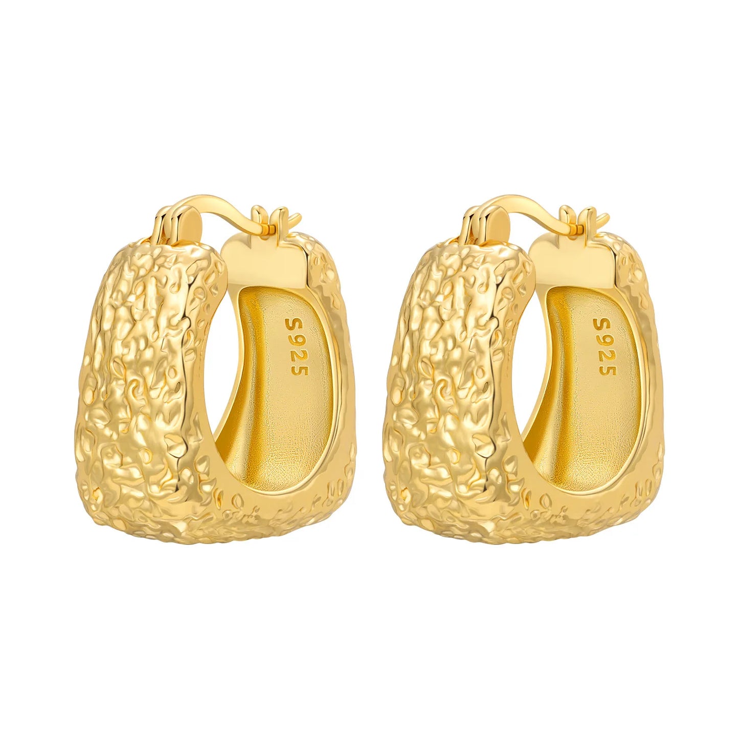 Original 925 Sterling Silver Heart Vintage Luxury Earrings Fashion 18K Gold Hoop Earrings for Women Piercing Jewelry Aretes 2026