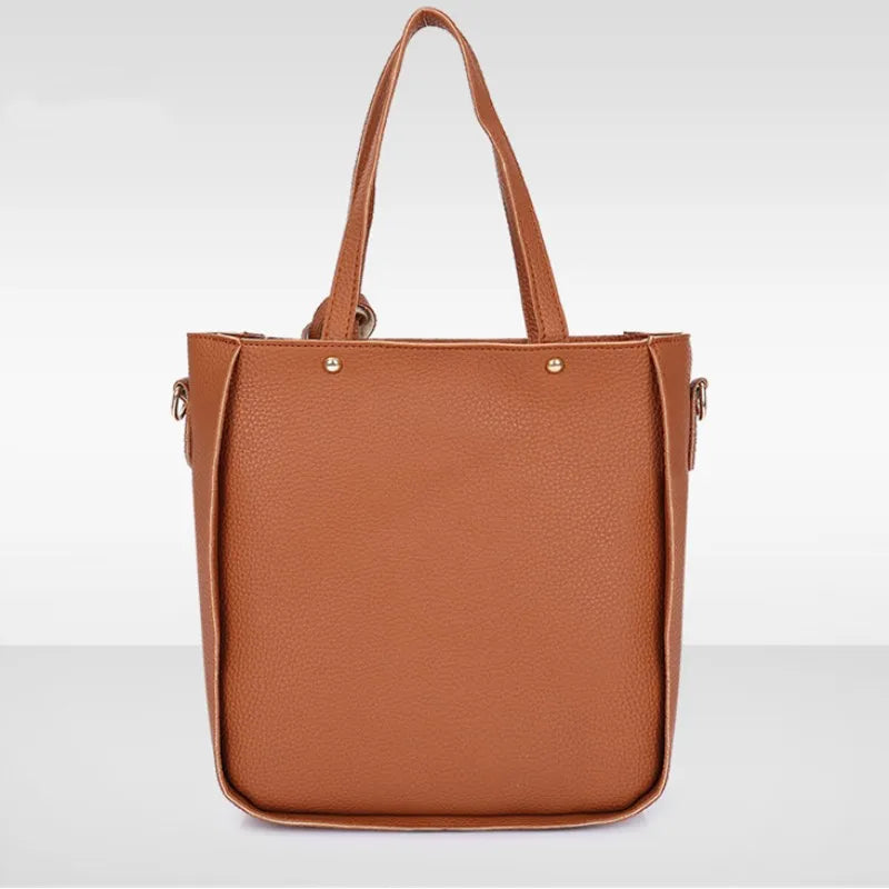 4Pcs/Set Shoulder Bag Large Capacity Crossbody Handbags Enhanced and Reinforced PU Leather Wallet Purse Crossbody Bags for Women