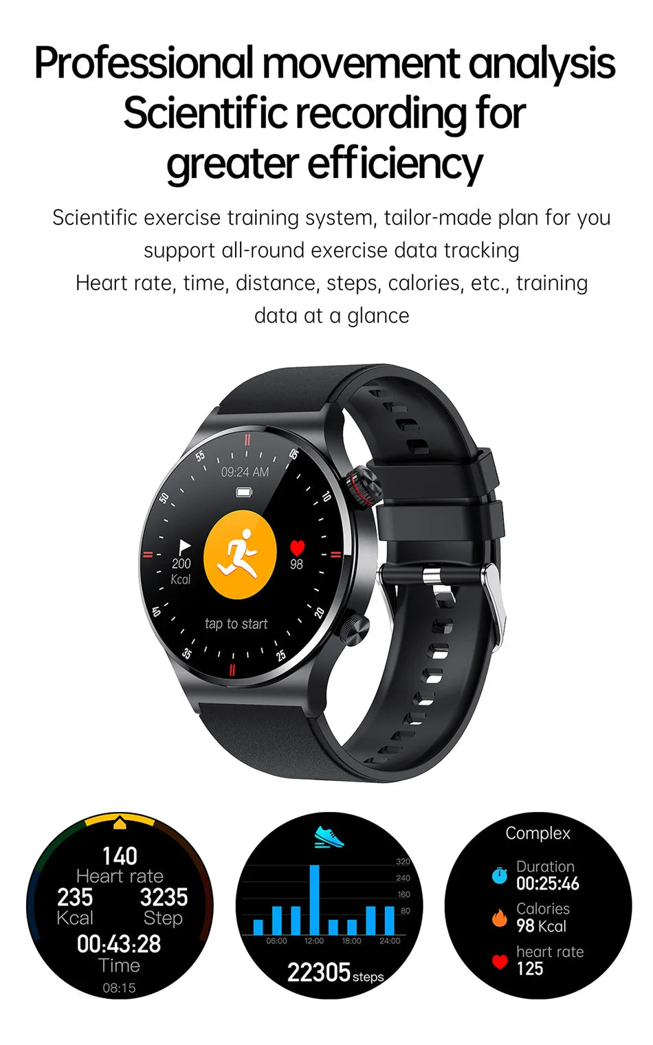 2025 NFC Bluetooth Call Smart Watch Men Full Screen GPS Sports Bracelet Waterproof ECG Health Monitor SmartWatch for IOS Android