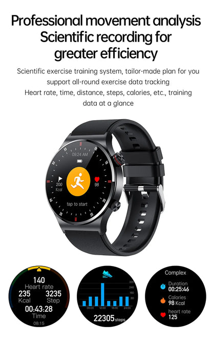 2025 NFC Bluetooth Call Smart Watch Men Full Screen GPS Sports Bracelet Waterproof ECG Health Monitor SmartWatch for IOS Android