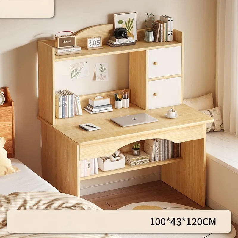 Home Desk Bookcase Integrated Simple Desktop Student Study Table Bedroom Dresser Locker Computer Desk