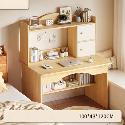 Home Desk Bookcase Integrated Simple Desktop Student Study Table Bedroom Dresser Locker Computer Desk