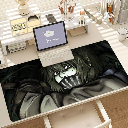 Creepypasta T-Ticci Toby Mouse Pad Anti Slip Rubber Edge Locked Thickened Laptop Gaming Desk Mat