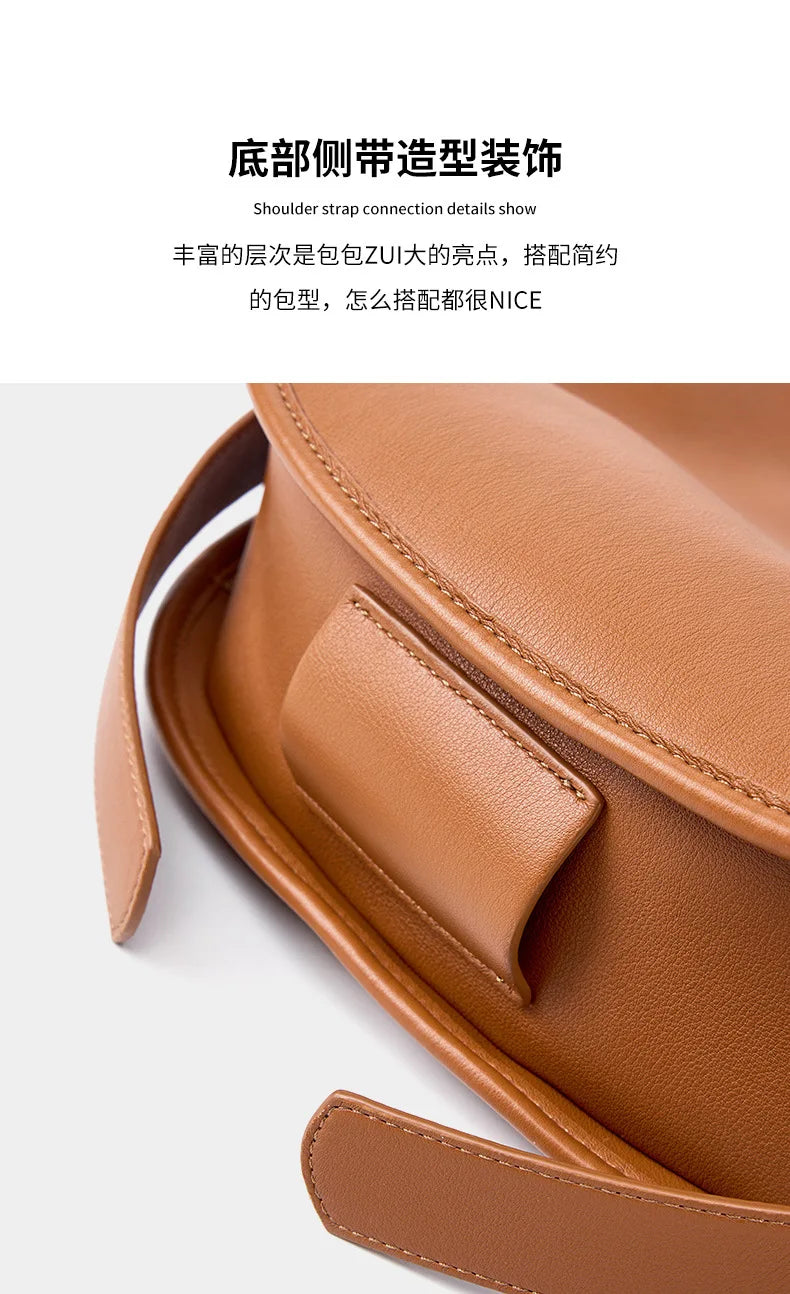 Women's Genuine Grade Cow Leather Bag Luxury Designer Ladies Shoulder Crossbody Purse Bag Female Cowhide Large Capacity Tote Bag