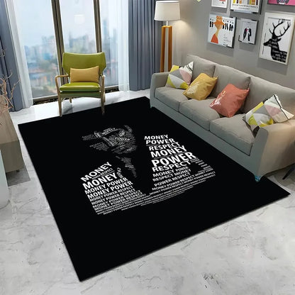 Scarface 3D Classic Movie Tony Carpet Rug for Home Living Room Bedroom Sofa Doormat Decor,kids Play Area Rug Non-slip Floor Mat
