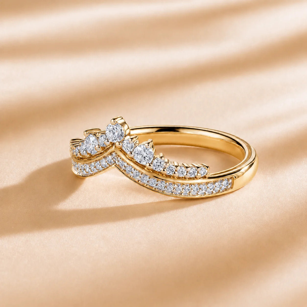 Custom Lab Grown Diamond Ring 9K 14K Gold 0.3cttw D Color VVS Clarity Engagement Promise Wedding Anniversary Ring for Women