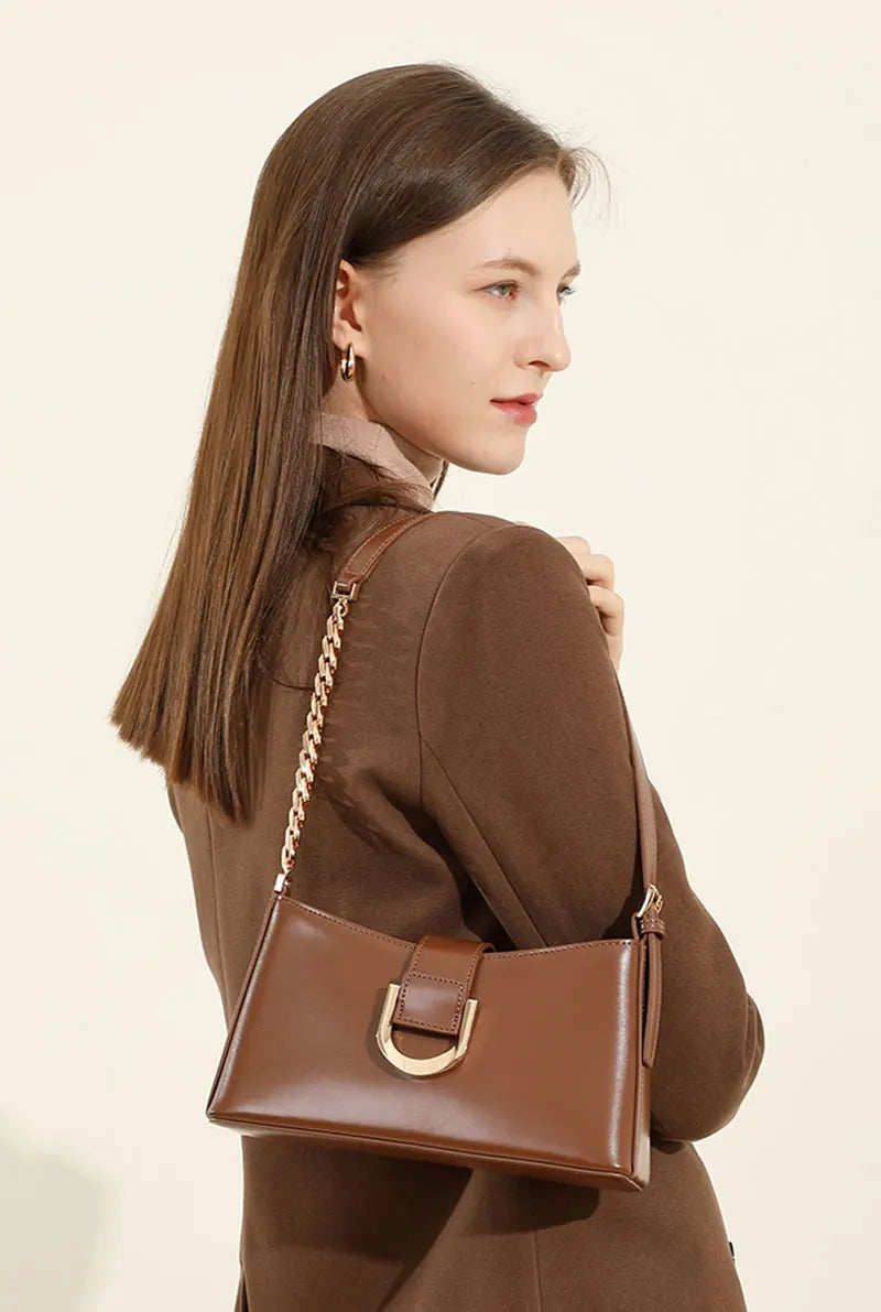 Genuine Leather Women's Bag Luxury Designer Adjustable Shoulder Bags Classic Crossbody Chain Bag Cowhide Fashion Handbags 2979