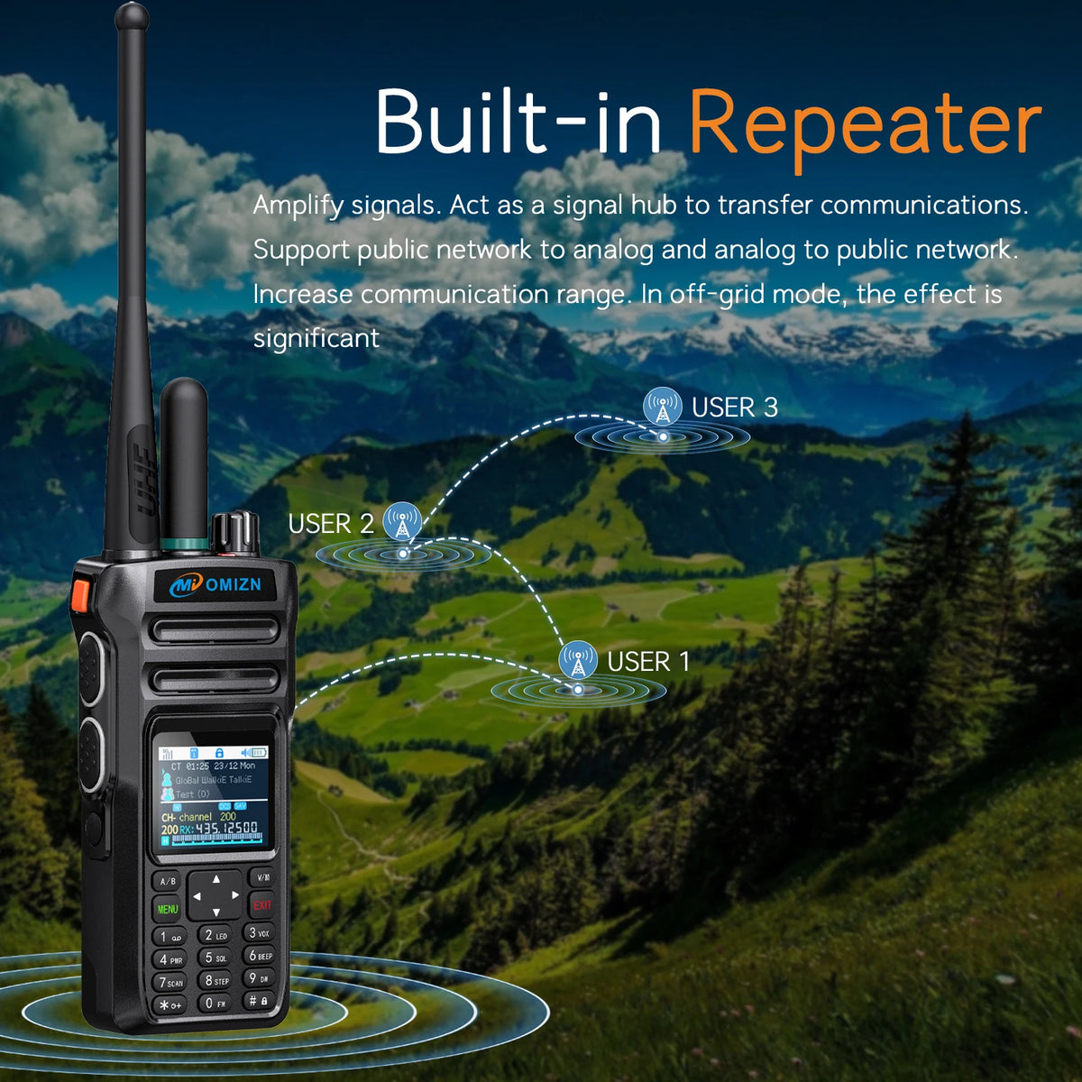 OMIZN Walkie Talkie 5000 Kilometers 4G Global Signal Radio POC Camping Long Range Mode Analog IP65 Unlimited Distance Calling X6