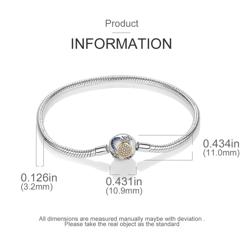 925 Sterling Silver Heart Love Snake Chain Bracelet Infinite Knot Butterfly For Women Fit Original Charms Beads Jewelry Gift