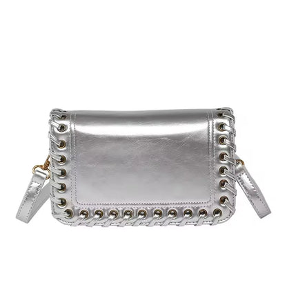 Solid Color Flip Crossbody Bag For Women Small Handbag Women Fashion Designer Bags PU Leather Shoulder Bag Female Purses