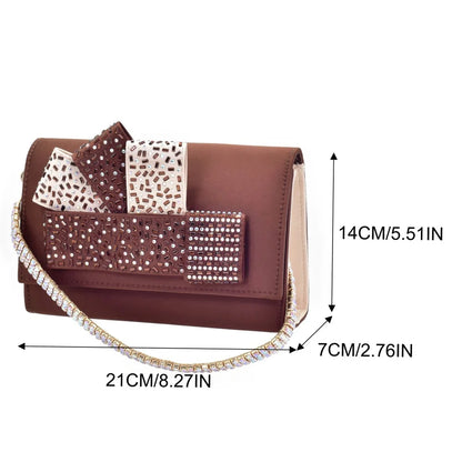 Italian Wedding Matching Shoes and Bags Decorated with Rhinestone African Shoes and Bags Matching Set Ladies Shoes Luxury