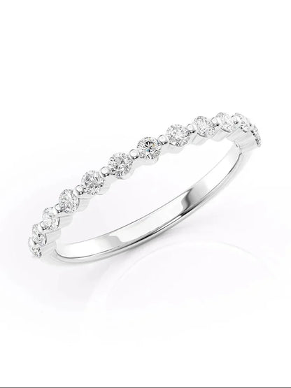 925 Sterling Silver Simplicity Classic Zircon Bead Ring For Women Engagement Wedding Luxury Fashion High Quality Fine Jewelry