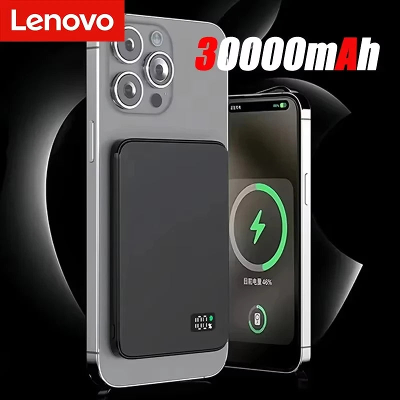 Lenovo PD22.5W Fast Charging Magsafe External Battery Magnetic Wireless Power Bank 500000mAh For iPhone Samsung