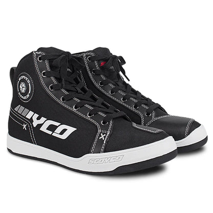 Scoyco Motorcycle Shoes Anti-Skip Breathable Shockproof Touring Casual High Ankle Autumn Summer Leisure Racing Riding Moto Boots