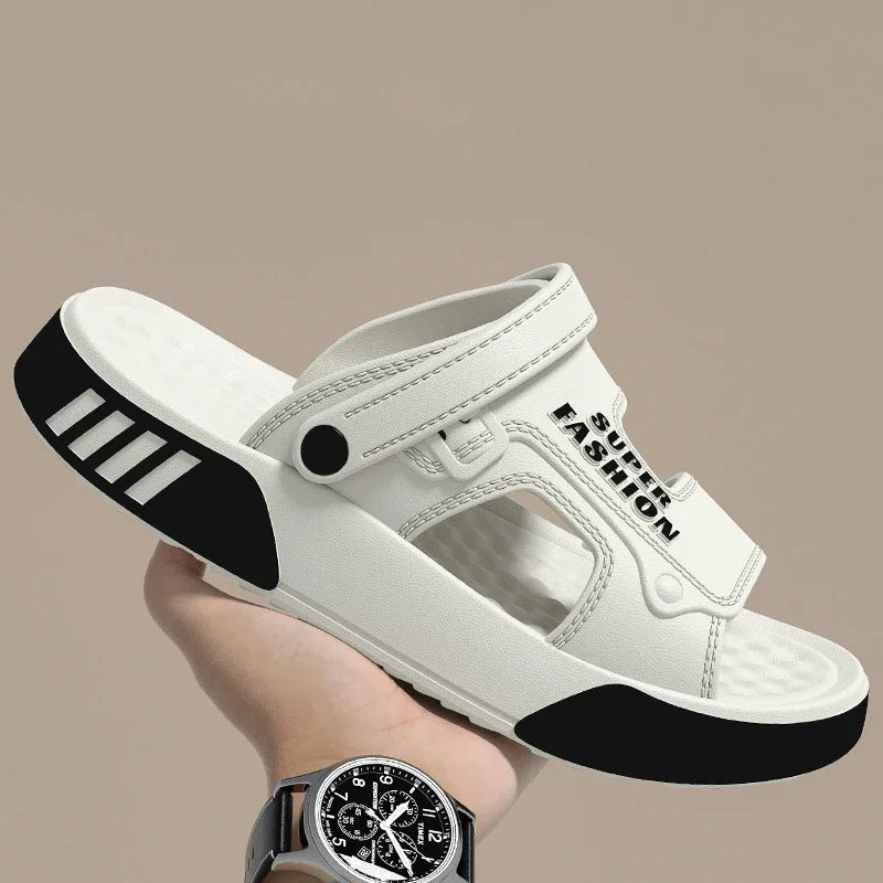 Men's Summer EVA Slippers Soft Thick Sole Sandals Indoor Outdoor Walking Beach Shoes Home House Slippers for Men