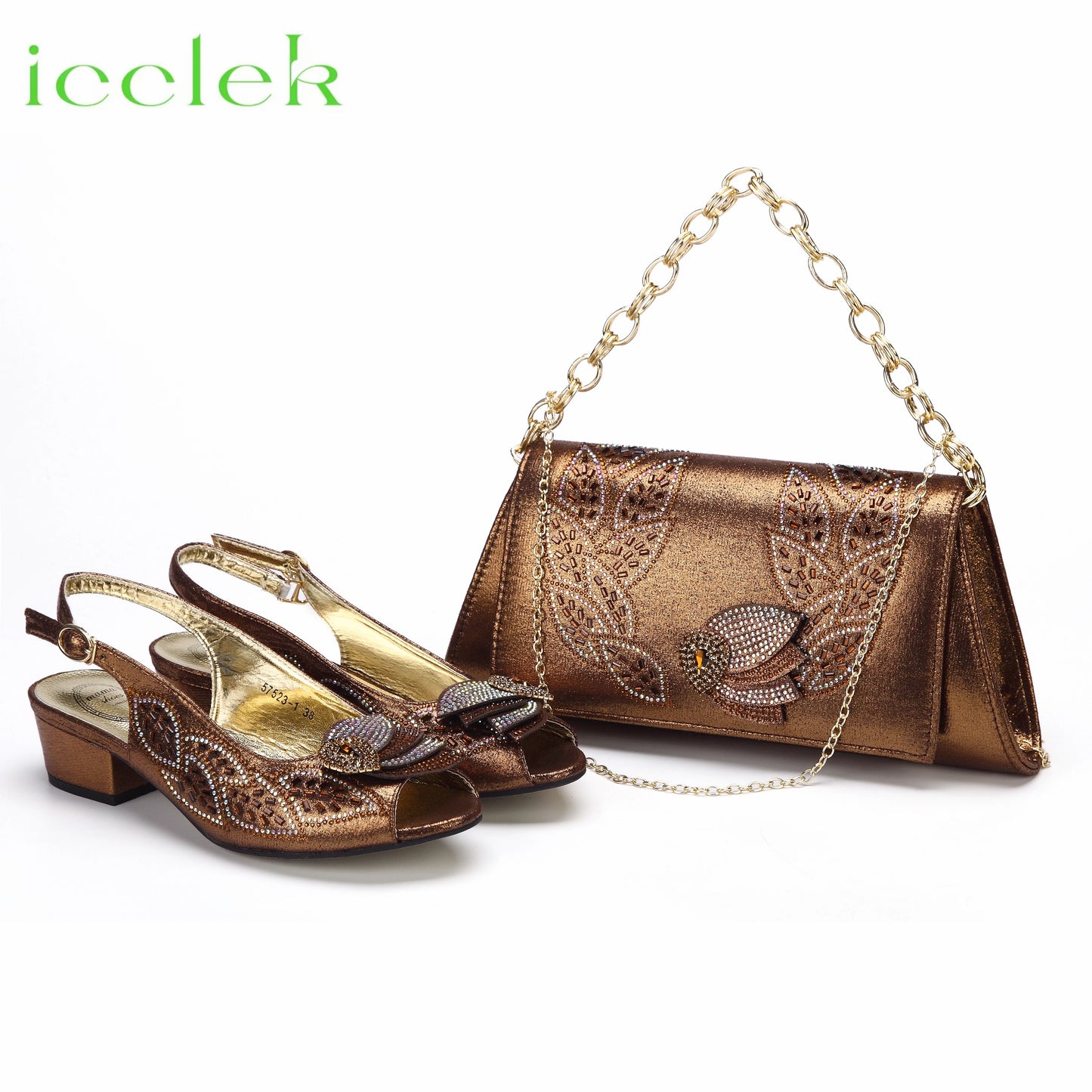 New Arrival Purple Color Women Peep Toe Sandals Shoes Matching bag Set For Mature Offices Ladies in Dress