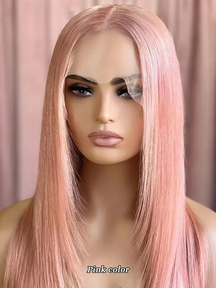 Debut Blonde Straight Lace Front Wigs 13x6x1 Lace Part Human Hair Wig For Women Transparent Lace Highlight Colored Remy Hair