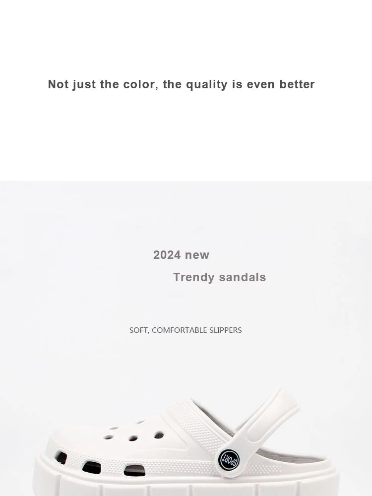 Women's Flat Shoes Non-Slip Slippers Women 7cm Height Sandals Luxury Brand Platform Heels Eva Clogs Fashion Girl Slippers