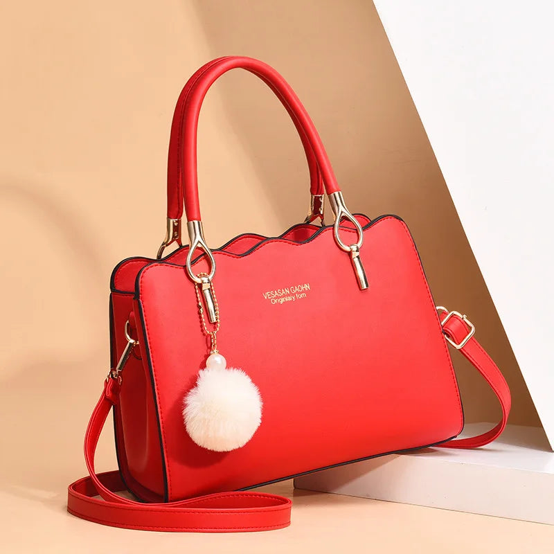 Yogodlns Women Handbags Ladies Large Tote Bag Female Square Shoulder Bags Bolsas Femininas Sac PU Leather Hairball Crossbody Bag