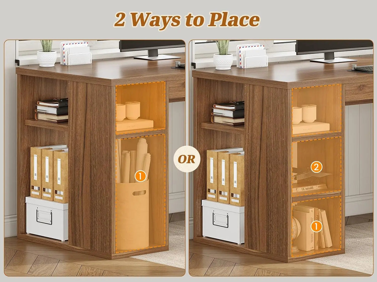 Farmhouse 96.5" 2 Person Computer Desk with Drawers for Home Office | Gaming Double Desk with Storage Shelves, Long Two, Custom