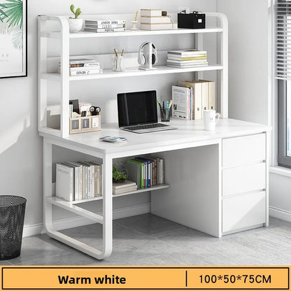 Multi-functional Desk Desktop Computer Desk Simple Home Desk Student Bedroom Bookshelf Integrated Writing Desk