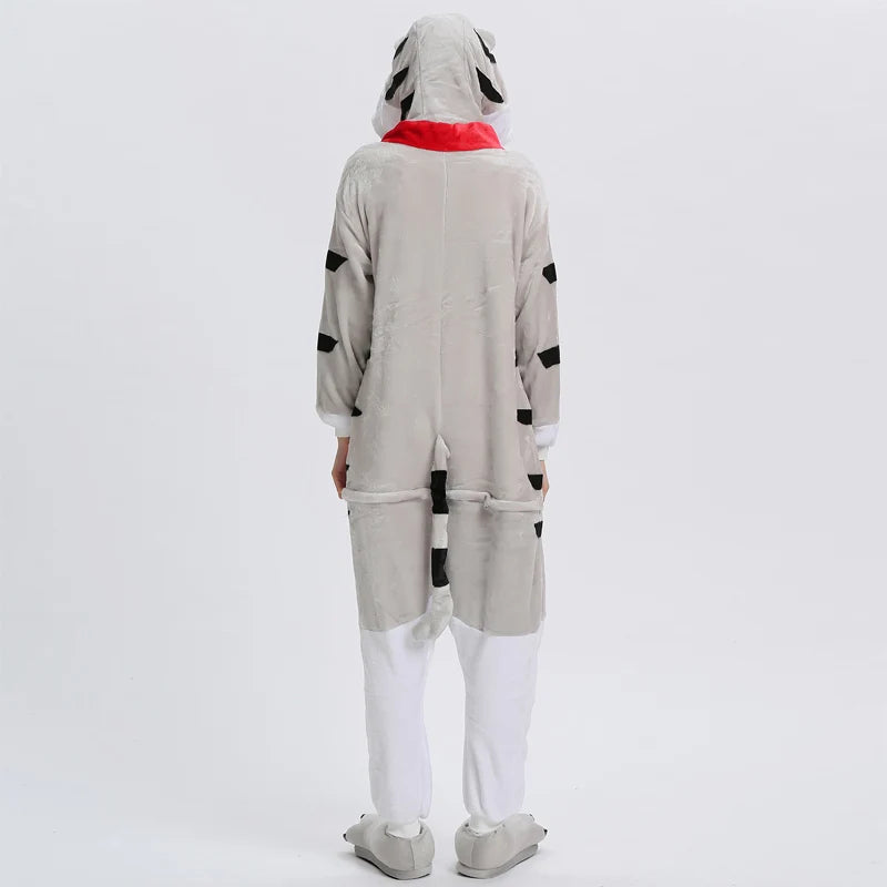 Winter Cat Pajamas Onesie Adults Kigurumi Unicorn Animal Sleepwear Slipper Onesies Women Men Kids Flannel Nightwear Home Clothes