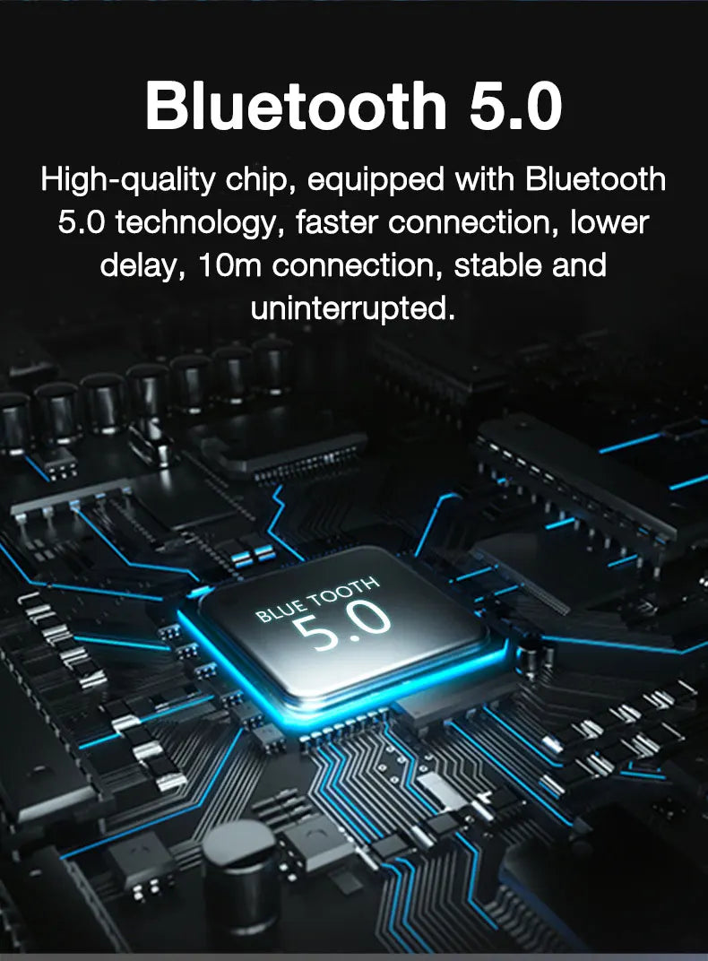 80 Hours Endurance Bass Bluetooth Headset With Microphone Stereo Neckband Headset Sports Headset TF Card