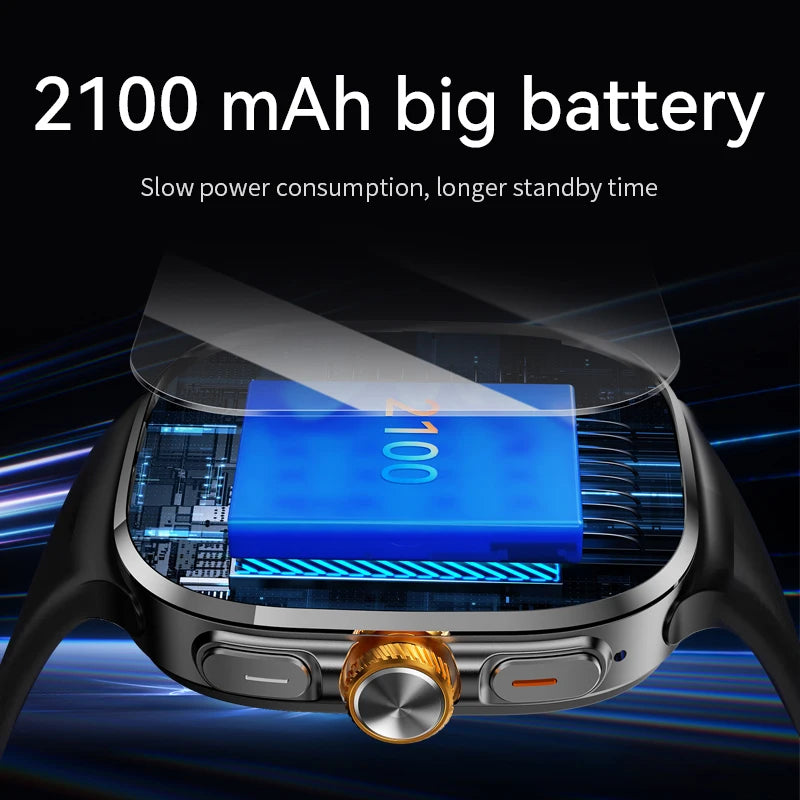 32GB+1024GB 5G LTE Smartwatch Android 10.0 2.4-inch AMOLED Display Smart Watch With 800W Pull-out Camera Sim Card Slot GPS WIFI