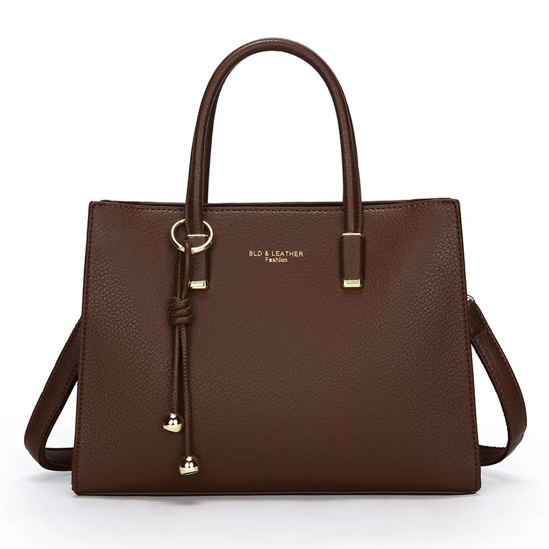 Genuine Brand Top Quality Leather Handbag Women's Tote Messenger Sac Designer Large Capacity 3 Levels Shoulder Crossbody Bags