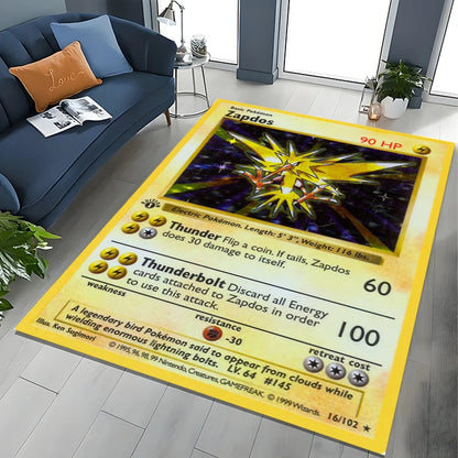 Japanese Anime Pokemon Card Area Carpet for Living Room Home Decor Sofa Table Kids Rug Non-slip Chair Lounge Floor Mat Potdemiel