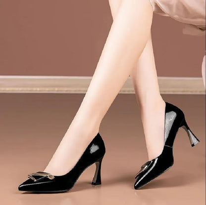 Women Classic Navy Blue Crystal Shining High Heel Shoes Lady Spring & Summer Comfort Stylish Pumps Mulheres De Salto Alto E357