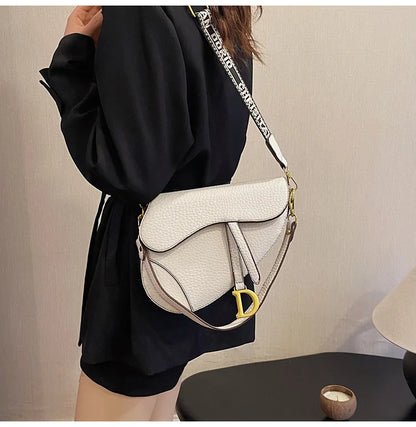IMJK 24*20*6cm Hot Selling Light Luxury Underarm Saddle Bag, New Niche Design, Casual Shoulder Crossbody Bag Bags