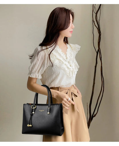Genuine Brand Top Quality Leather Shoulder Crossbody Bags for Women Luxury Handbags Women Bags Designer Large Capacity Tote Bag