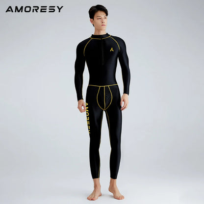 AMORESY Apollo Series Front Zipper Long Sleeve Sports Fitness Yoga Glossy Multi functional Bodysuit