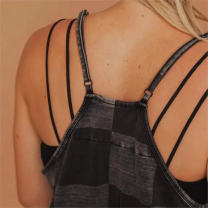 Sling Jumpsuits For Woman Printed Jumpsuit Lattice Loose Simple Style All-match Casual Commuting Street Wind Homewear Backless