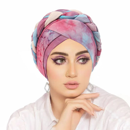 2026 New Head Scarf for Muslim Women Print Braid Turban Bonnet Hijab Caps Inner Hijabs Femme Musulman Arab Wrap Turbantes