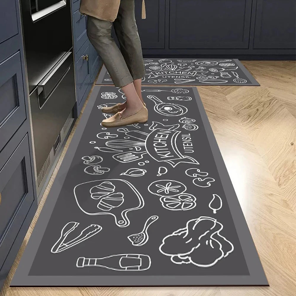 Japanese‑Style Diatomite Kitchen Runner Floor Mat Water & Oil Absorbent Non‑Slip Household Foot Mat for Kitchen Door Entrance